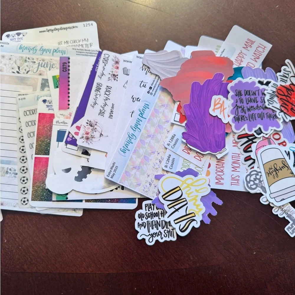 Assorted Planner Sticker Bags, Junk Journal, Scrapbooking Stickers
